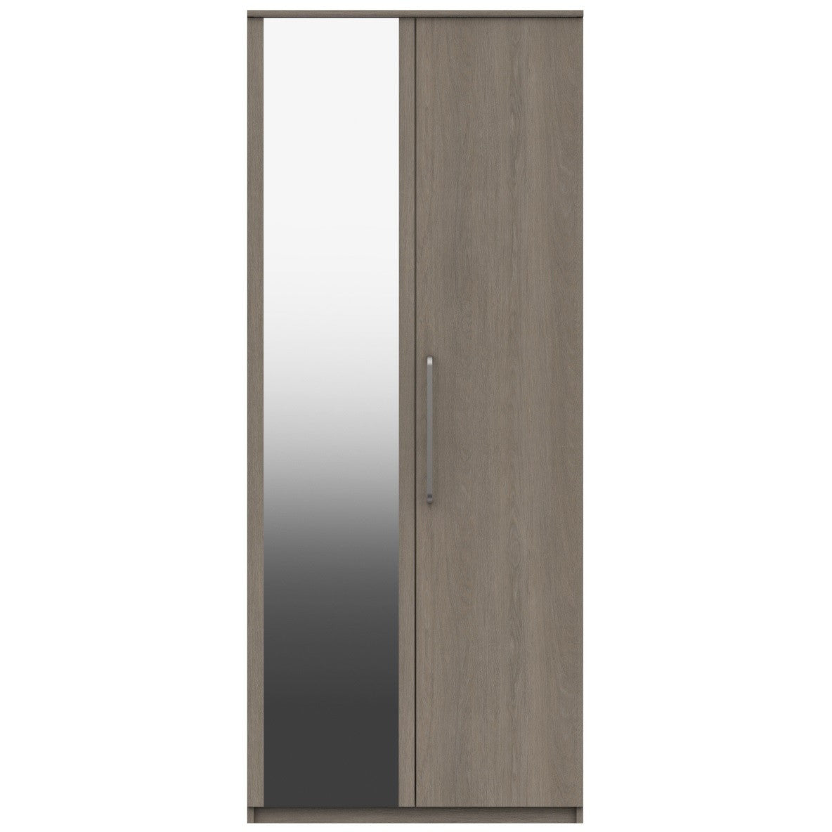 Minnesota 2 Door with mirror Wardrobe Grey Oak