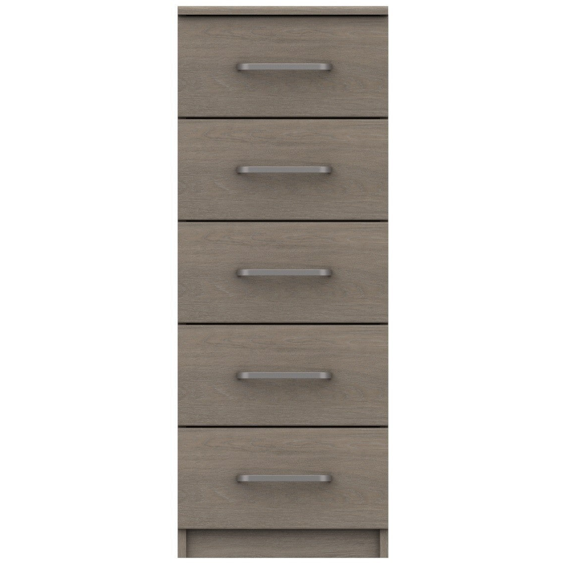 Minnesota 5 Drawer Narrow tallboy Beige Grey Oak