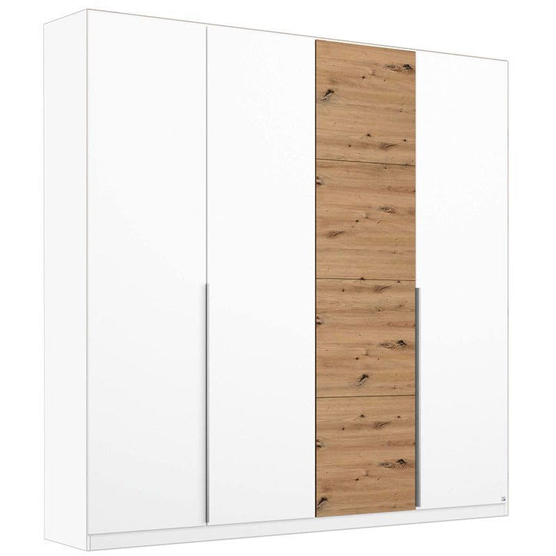Rauch Bellezza Wardrobe White Gloss and Artisan Oak