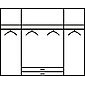 RAUCH MEMPHIS 4 DOOR COMBI MIRRORED WARDROBE