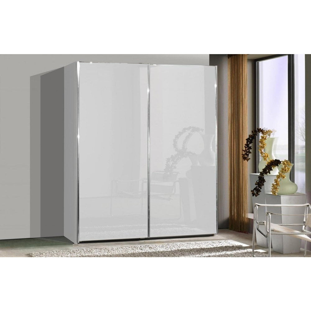 Wiemann Miami 2 Door Slider Wardrobe White Glass