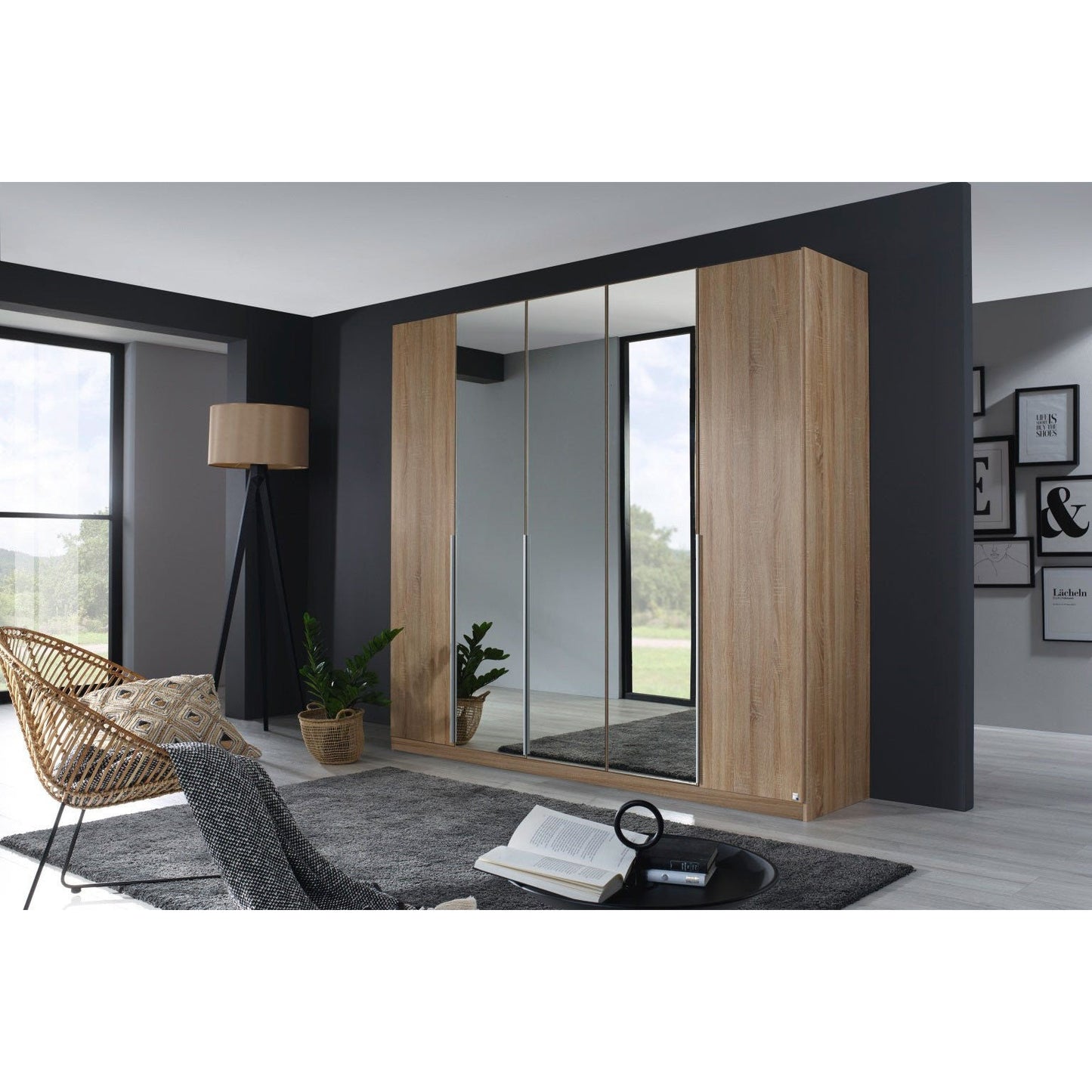 Rauch Alabama Free Standing Wardrobe with Mirrors