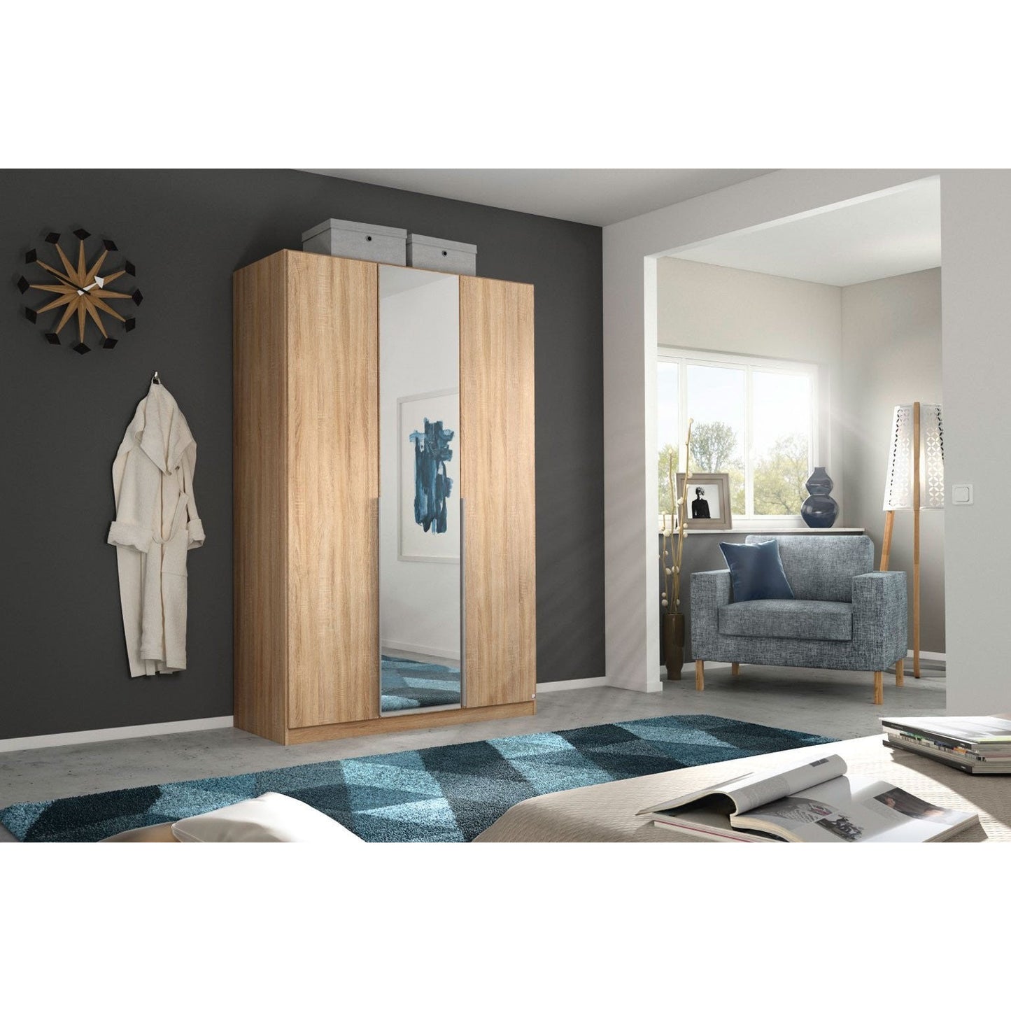 Rauch Alabama Free Standing Wardrobe with Mirrors