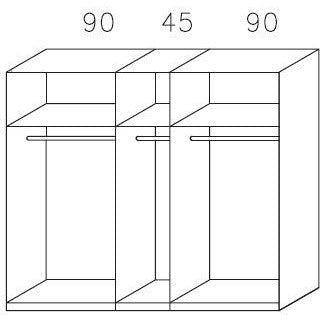 Lima Imperial Wooden Decor 3 Sliding Door Wardrobe 225cm Product Code: LIMAWD3SDWR225