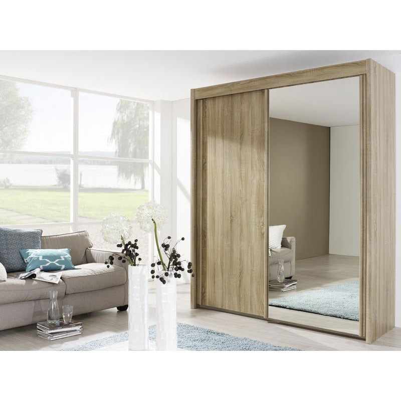Lima Imperial 2 Door Wooden Wardrobe with 1 Mirror