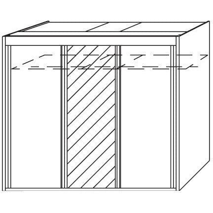 Lima Imperial 3 Sliding Door Wardrobe 300cm With 1 Mirror Door