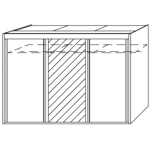 Lima Imperial 3 Sliding Door Wardrobe 280cm With 1 Mirror Door