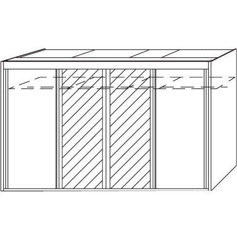 Lima Imperial 4 Sliding Door Wardrobe 320cm With 2 Mirror Door