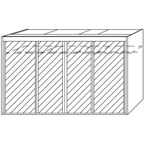 Lima Imperial Full Mirrored 4 Sliding Door Wardrobe 350cm