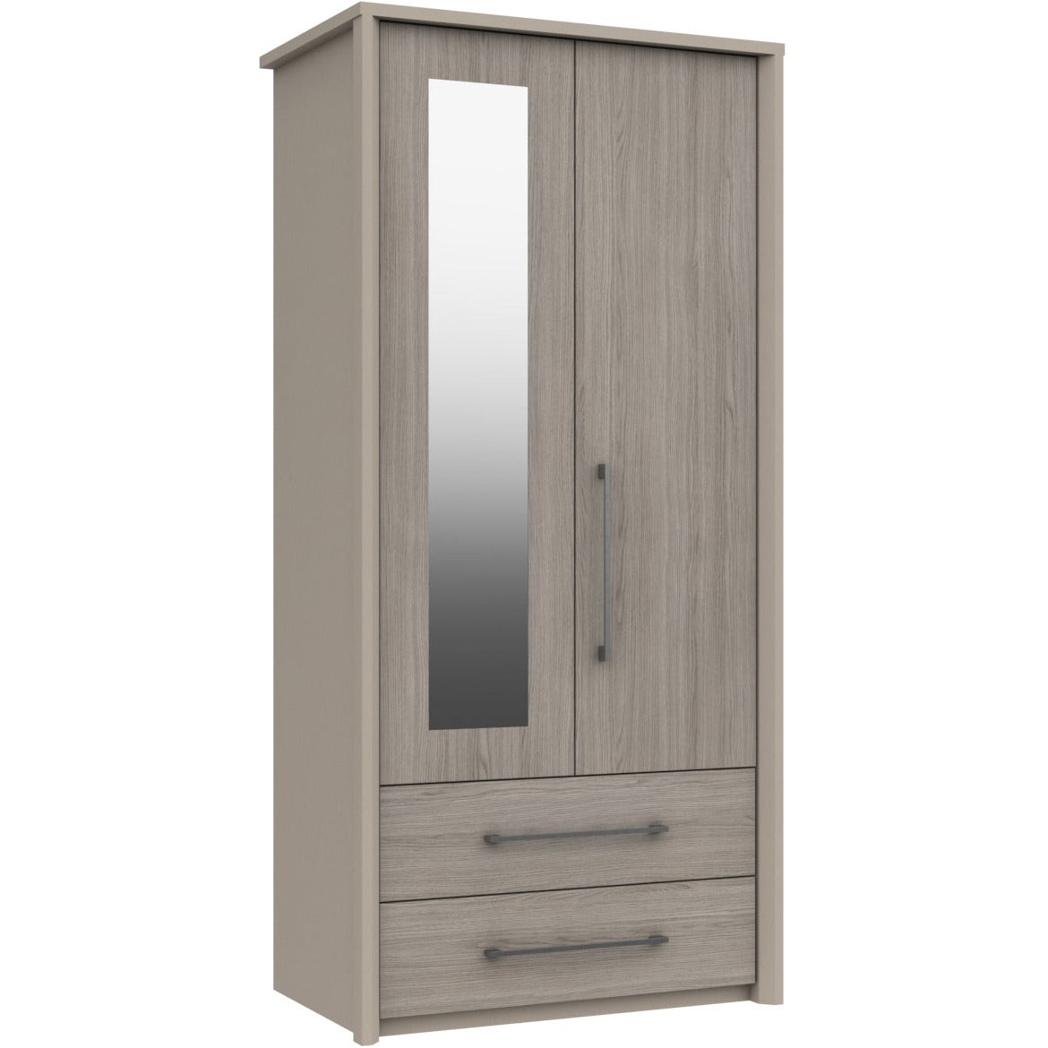 Burford 2 Door 2 Drawer Wardrobe With Mirror