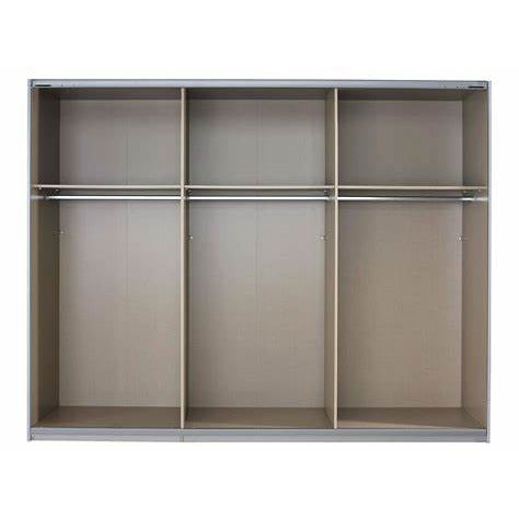 Rauch Quadra Sliding Door Wardrobe White with Mirror 271cm