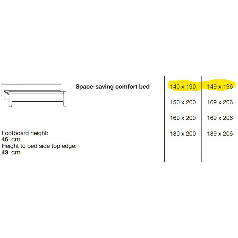 Luxor Comfort Bed Space saving Design