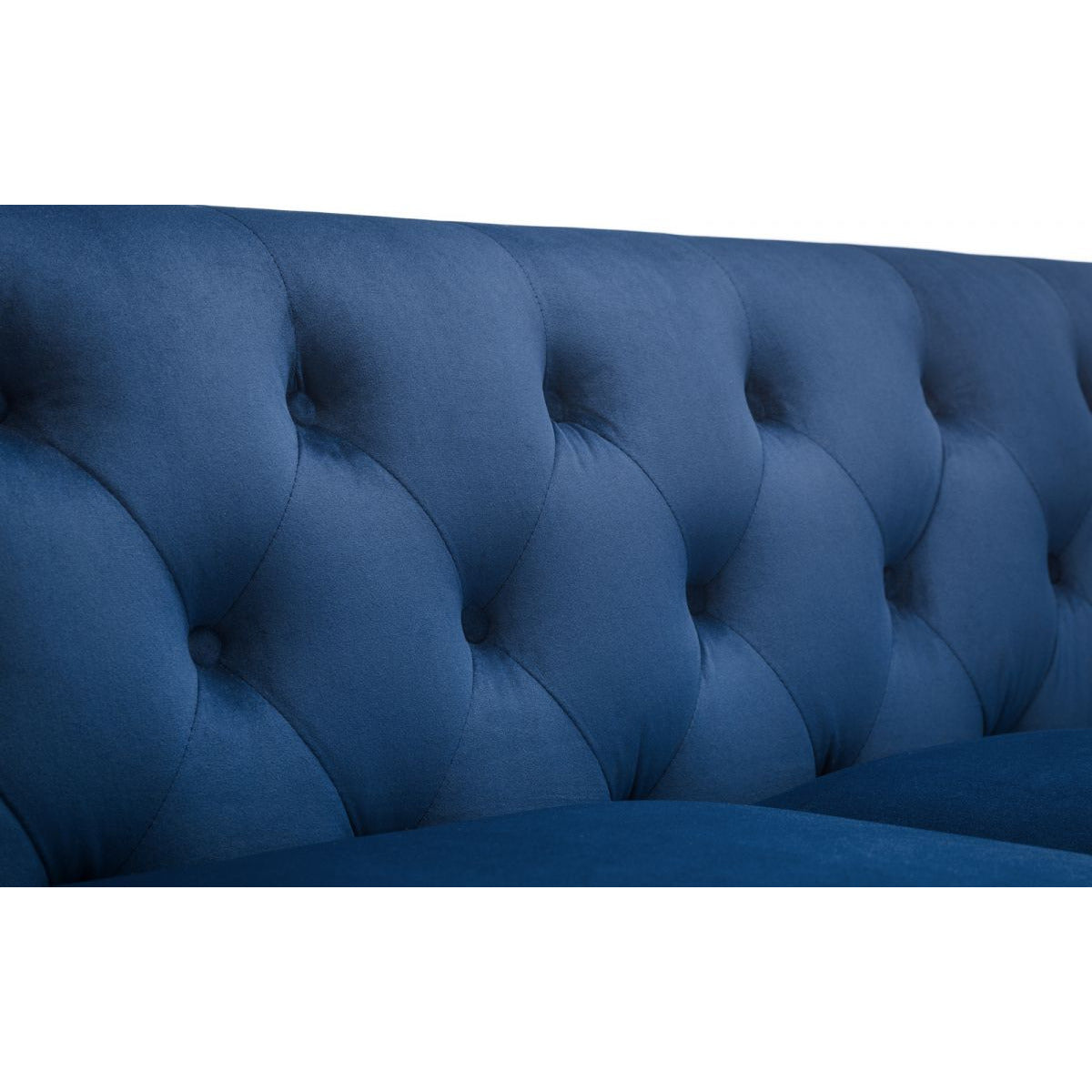 Sandringham 3 seater Blue Velvet Sofa