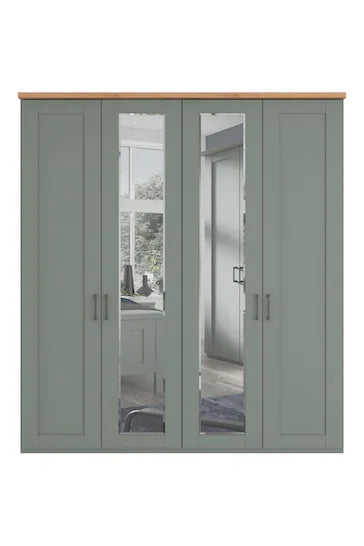 Wiemann Cambridge 4 Door 2 Mirrors Wardrobe