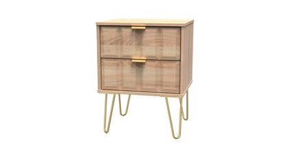 Cube 2 Drawer Bedside Cabinet in Bardolino Oak