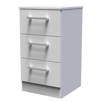 Devon 3 Drawer Bedside Cabinet Fully Assembled