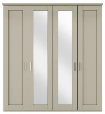Wiemann Cambridge 4 Door 2 Mirrors Wardrobe