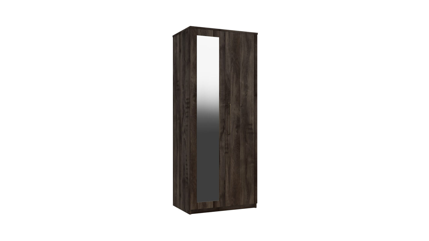Oakleigh 2 door Assembled wardrobe with mirror