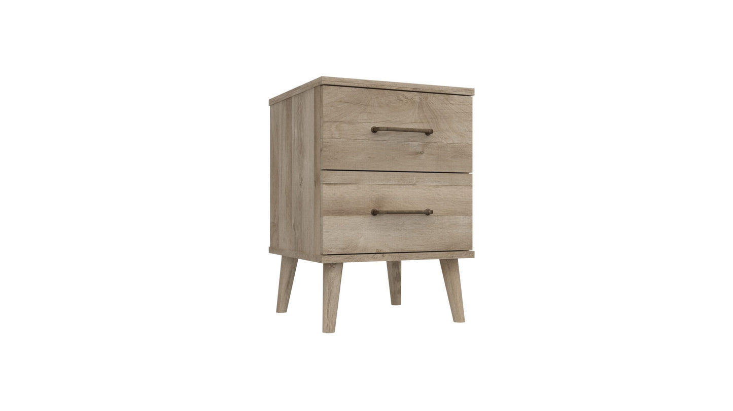 Oakleigh 2 Drawer Bedside Table on Legs