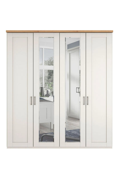 Wiemann Cambridge 4 Door 2 Mirrors Wardrobe