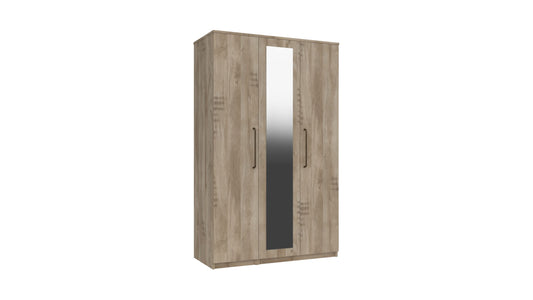 Oakleigh 3 door Assembled wardrobe with mirror