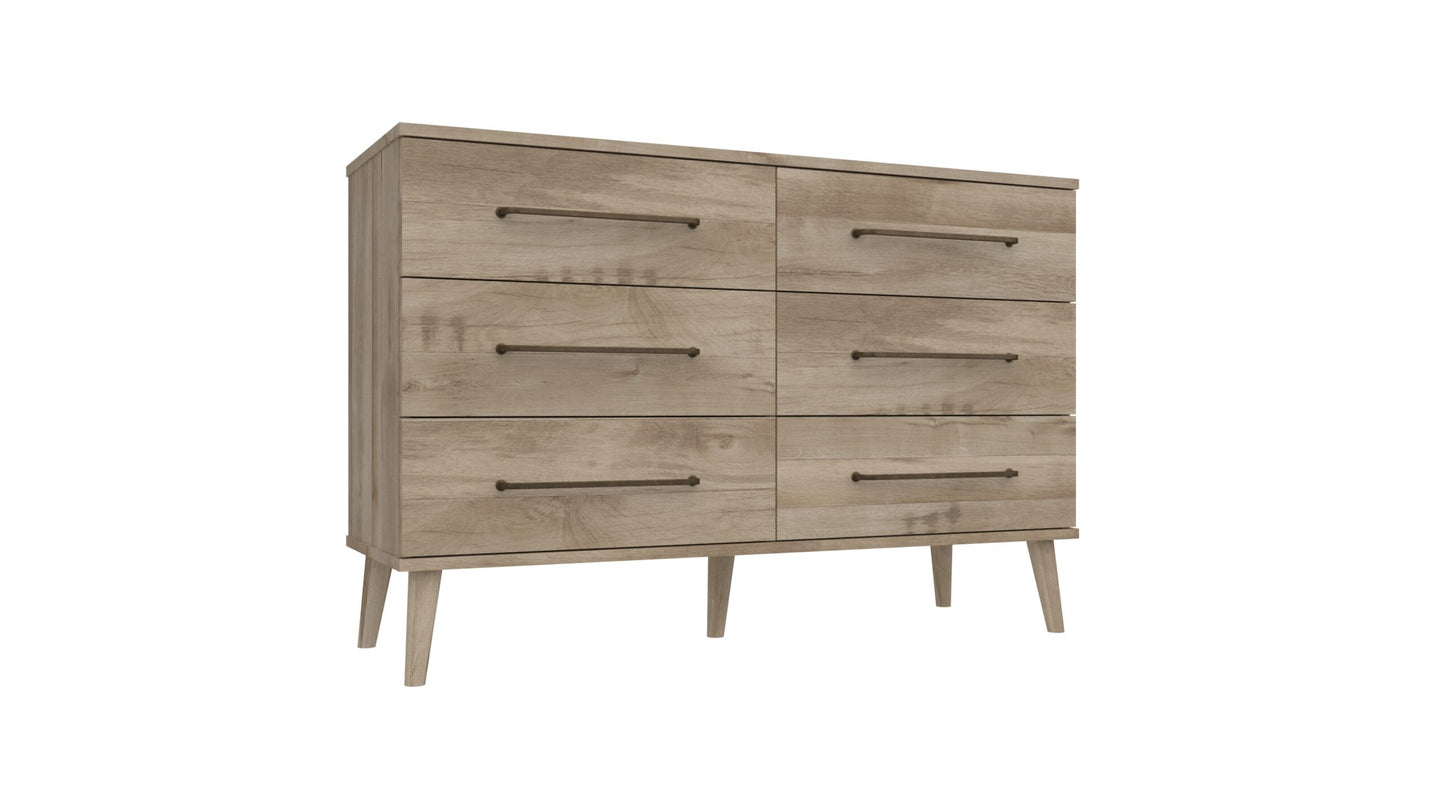 Oakleigh 3 Drawer double assembled Chest on Legs