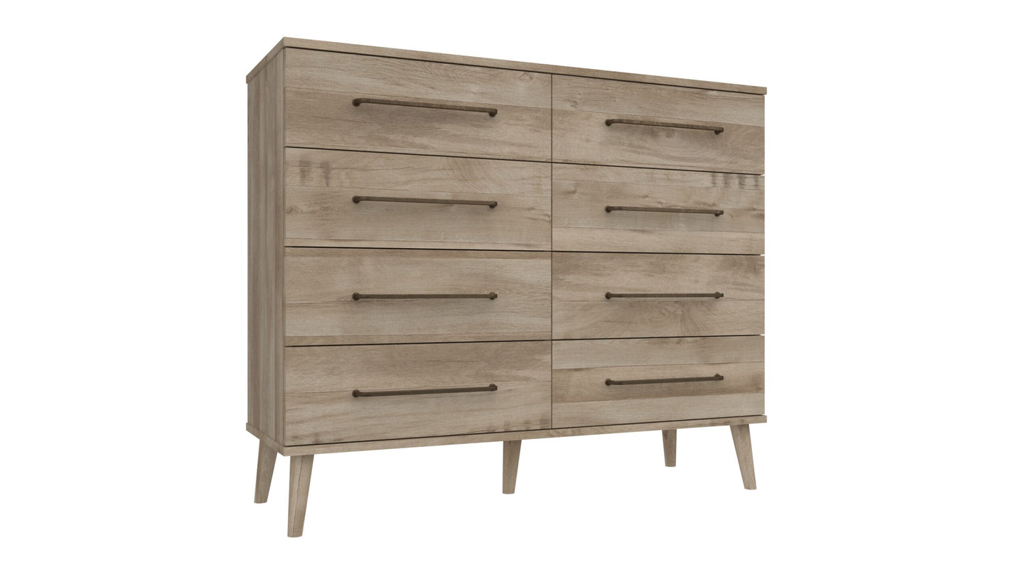 Oakleigh 4 Drawer double assembled Chest on Legs