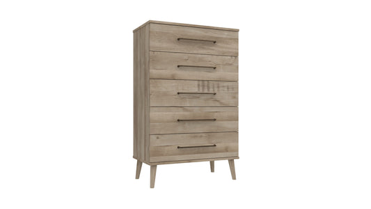 Oakleigh 5 Drawer assembled Chest on Legs