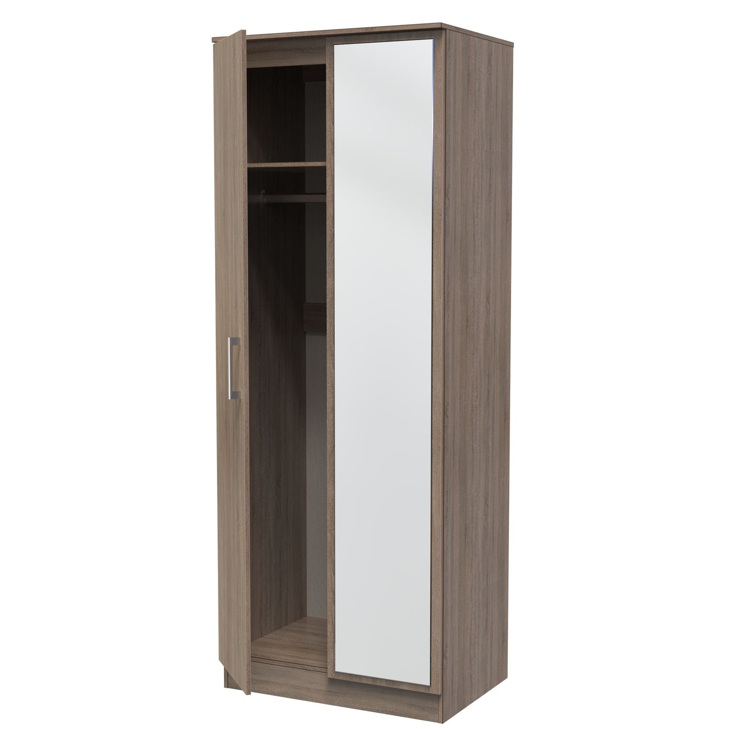 Devon 2ft6in Mirror Wardrobe Tall