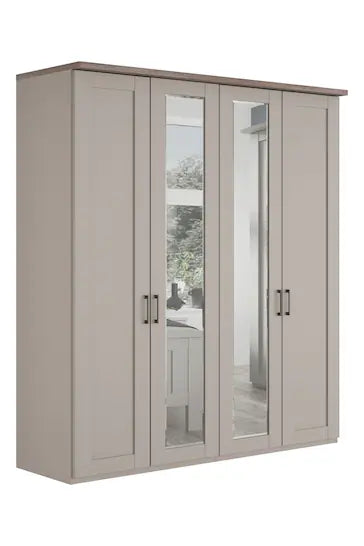 Wiemann Cambridge 4 Door 2 Mirrors Wardrobe