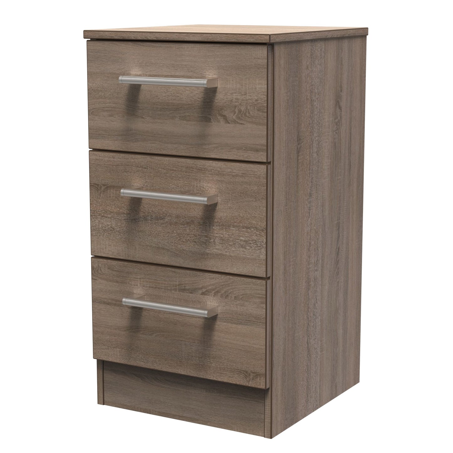 Devon 3 Drawer Bedside Cabinet Fully Assembled