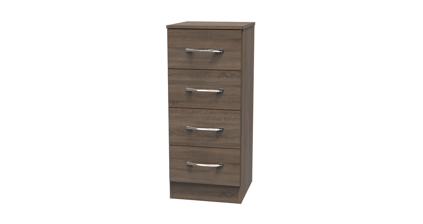 Avon 4 Drawer Bedside Cabinet