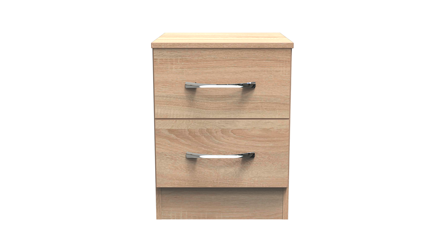 Avon 2 Drawer Bedside Cabinet