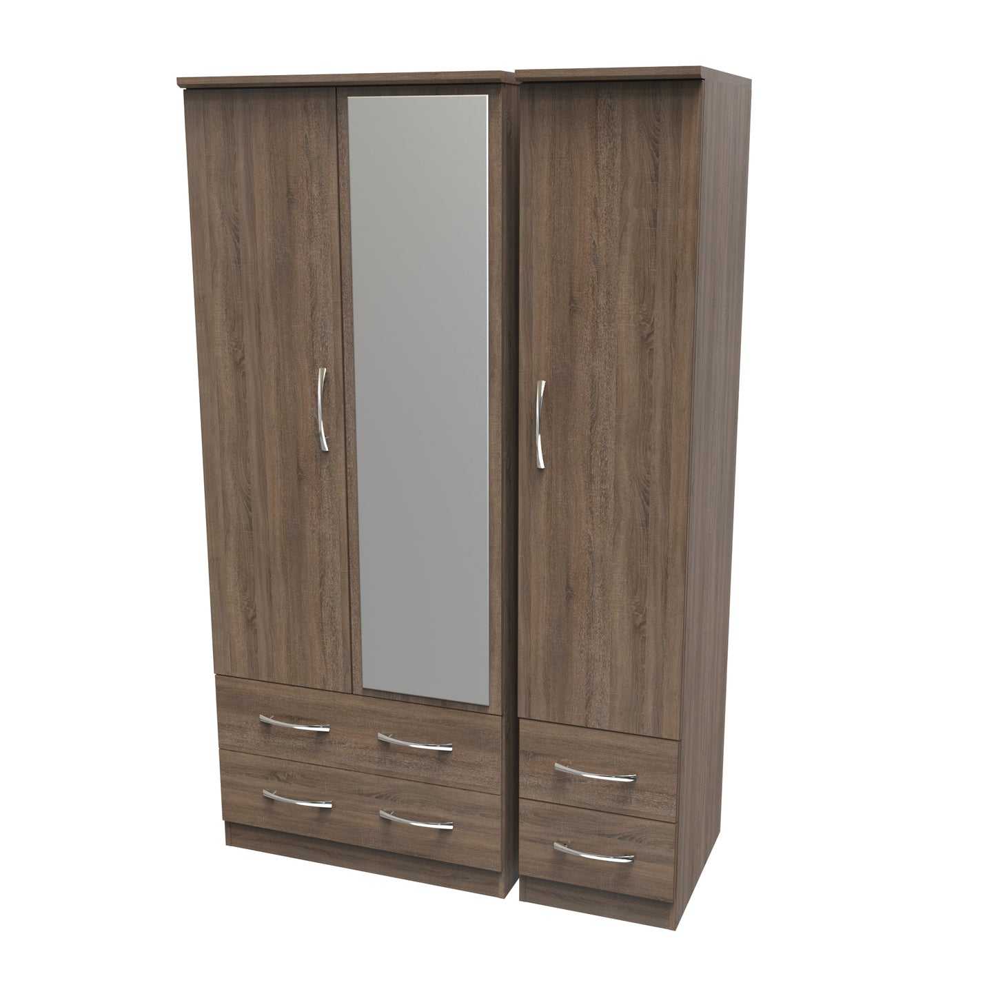 Avon Triple 2 Drawer + Drawer Wardrobe with Mirror
