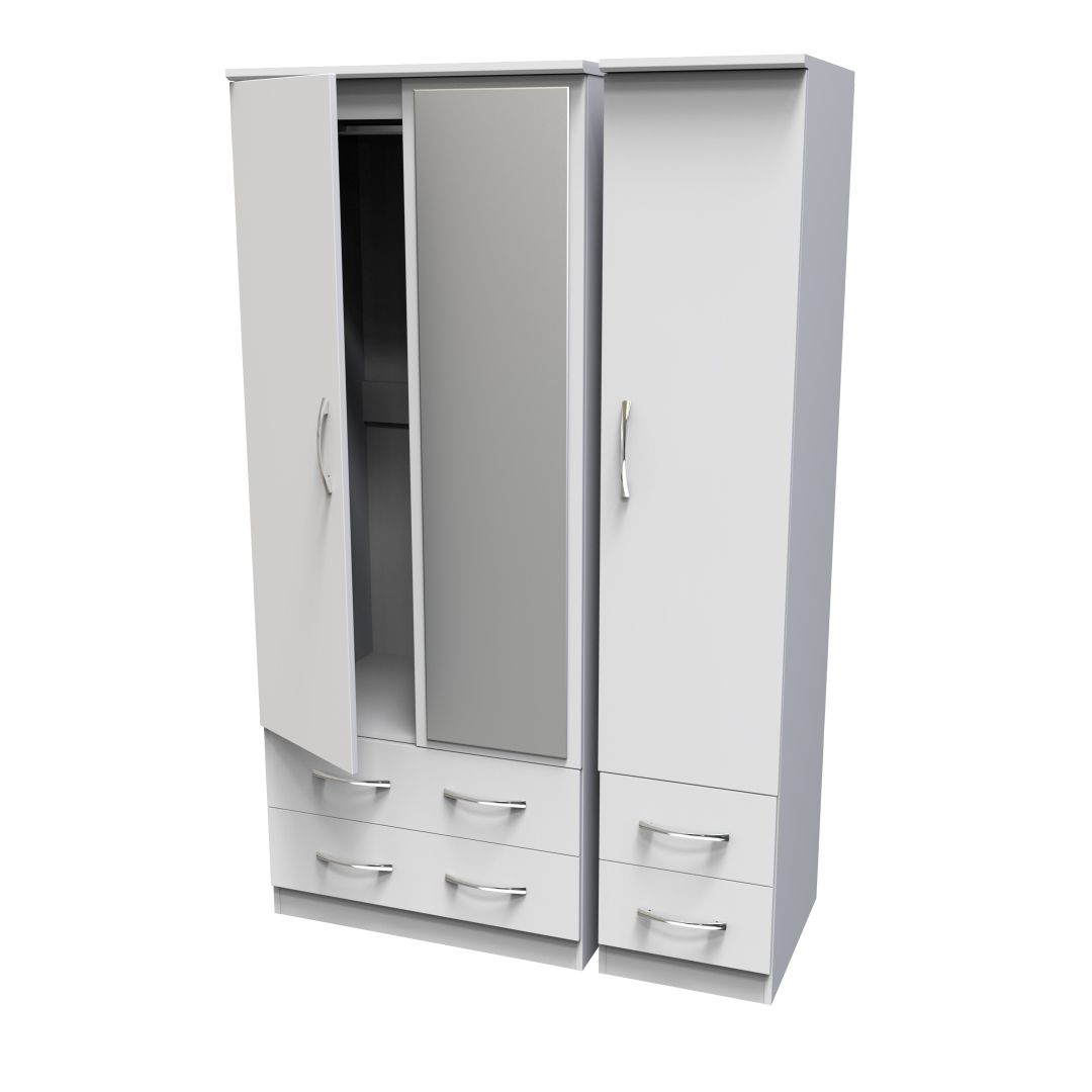 Avon Triple 2 Drawer + Drawer Wardrobe with Mirror