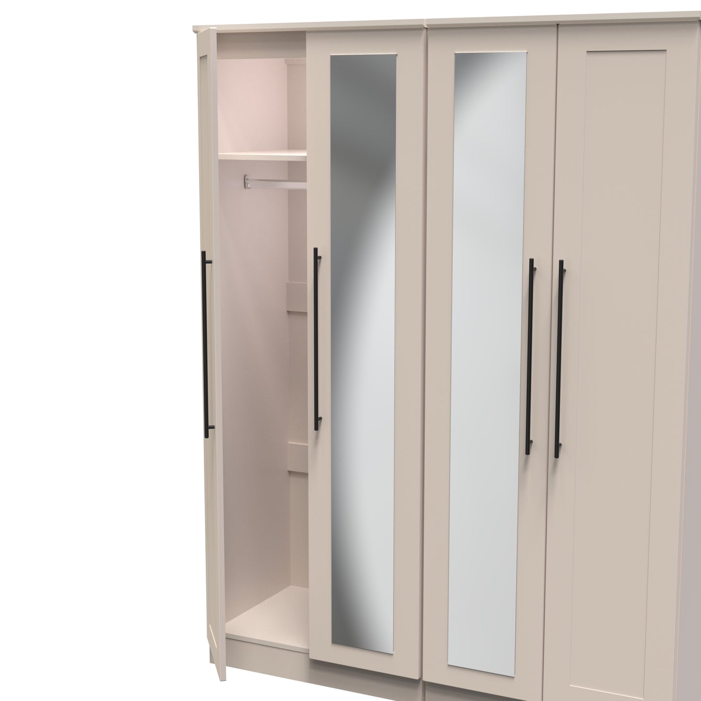 Beverley Tall 4 Door Wardrobe in Kashmir Matt