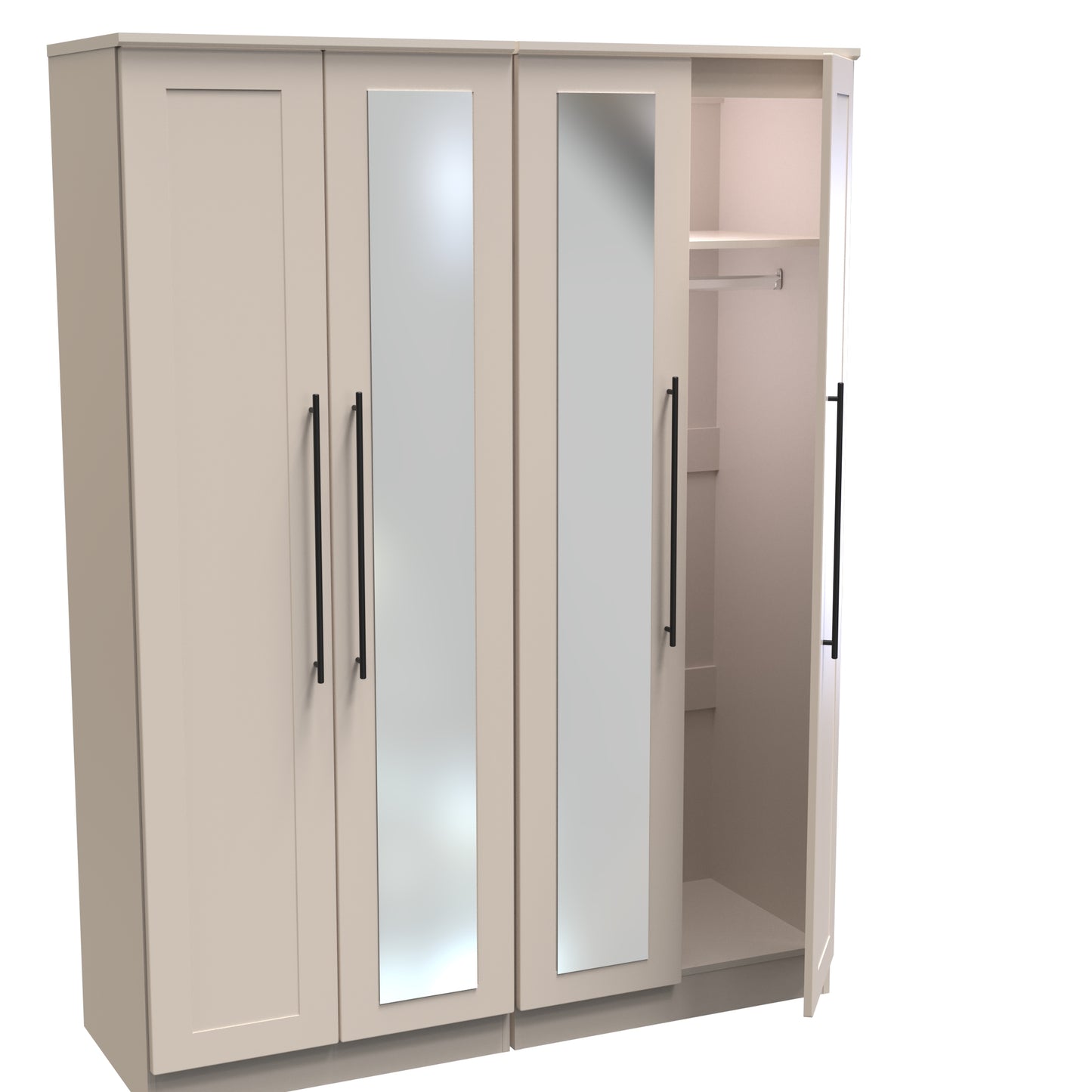 Beverley Tall 4 Door Wardrobe in Kashmir Matt