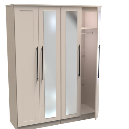 Beverley Tall 4 Door Wardrobe in Kashmir Matt
