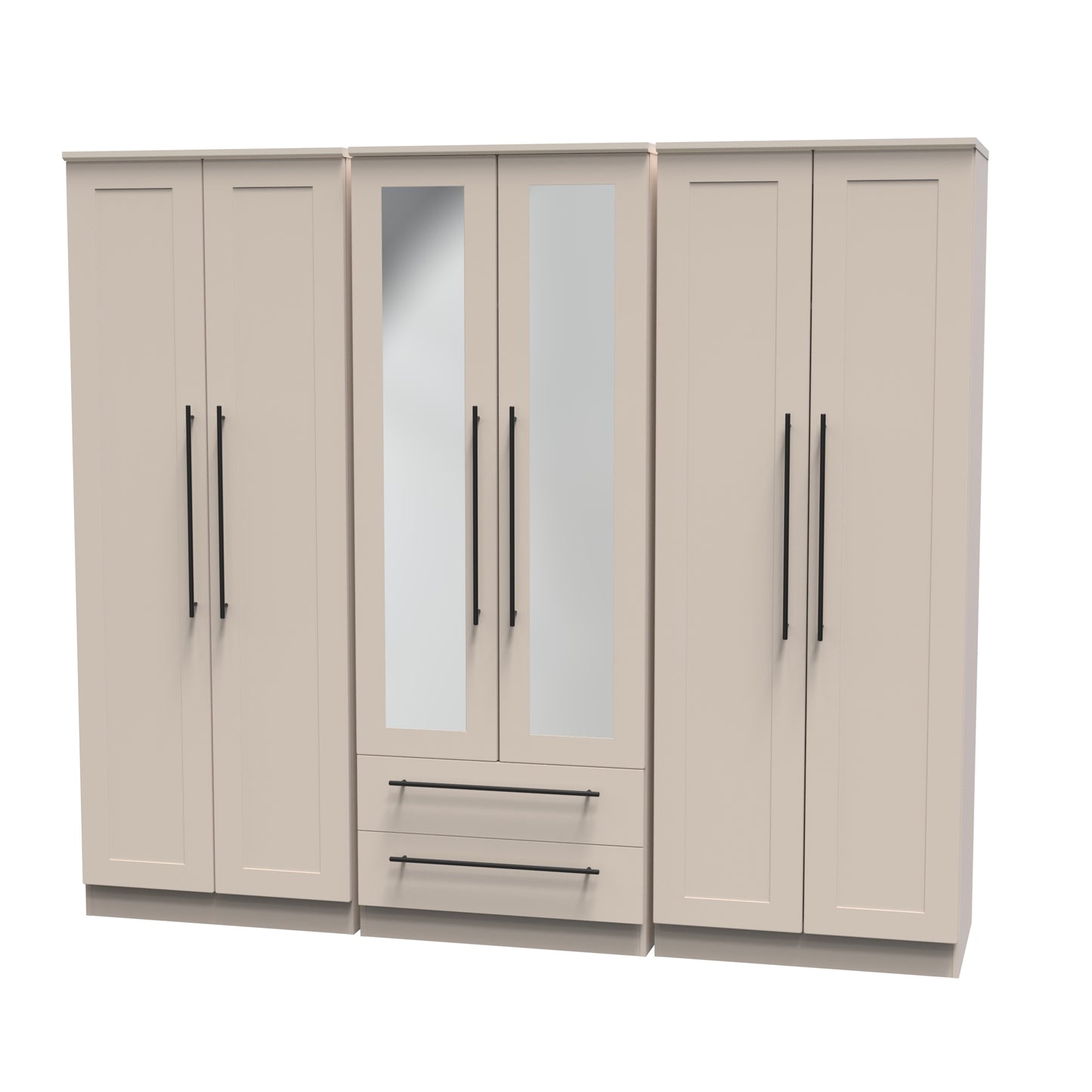 Beverley Tall 6 Door Wardrobe in Kashmir Matt