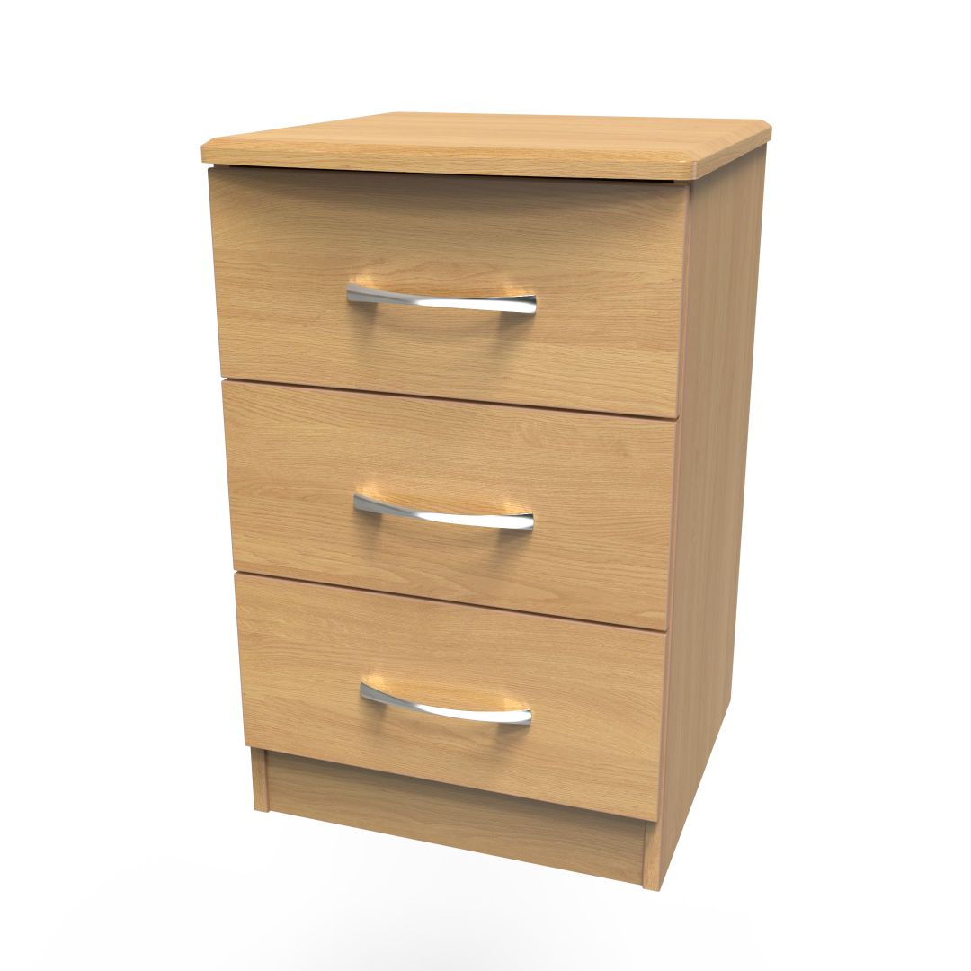 Eve 3 Drawer Bedside Cabinet