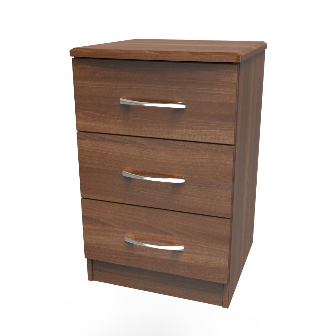 Eve 3 Drawer Bedside Cabinet