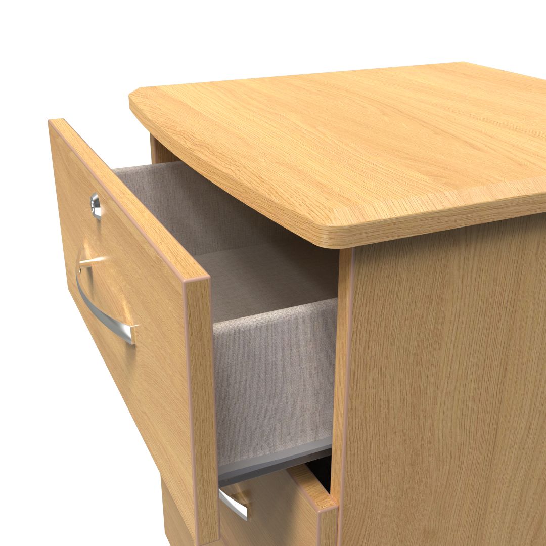 Eve 2 Drawer Bedside Cabinet with Lock