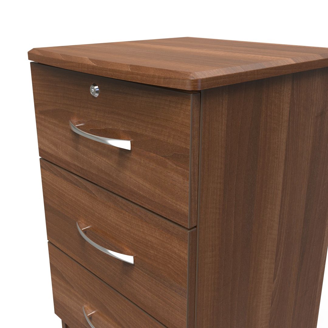 Eve 3 Drawer Bedside Cabinet with Lock