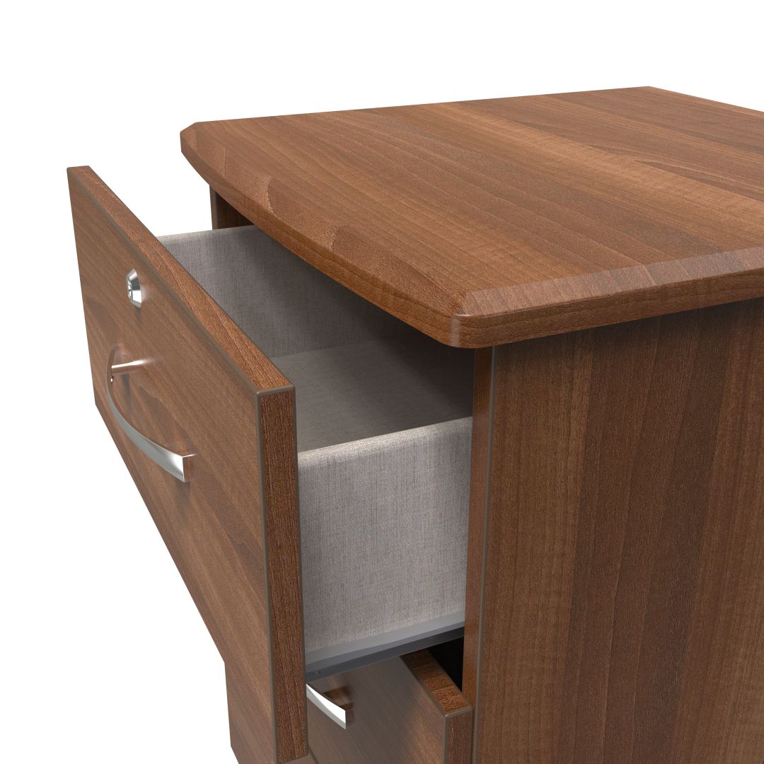 Eve 2 Drawer Bedside Cabinet with Lock