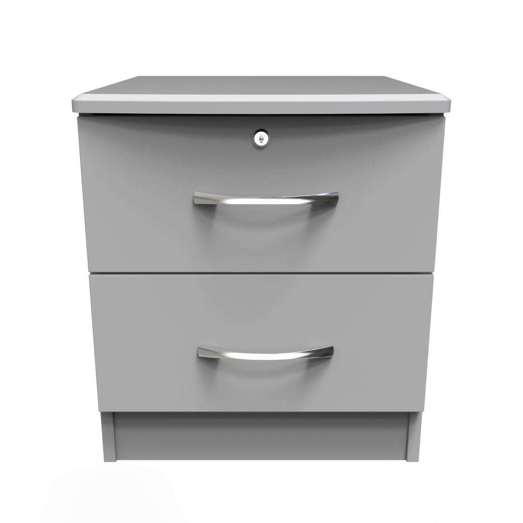 Eve 2 Drawer Bedside Cabinet with Lock