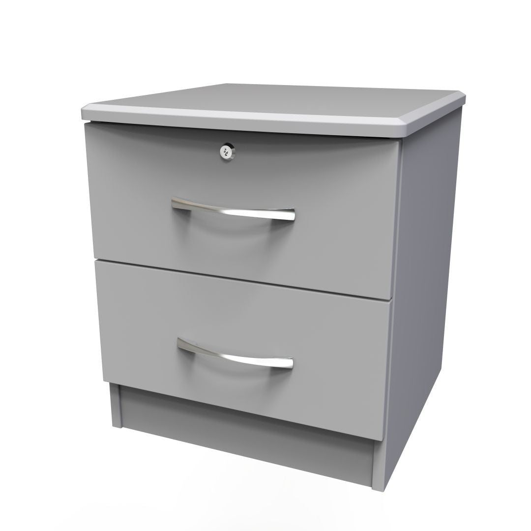 Eve 2 Drawer Bedside Cabinet with Lock