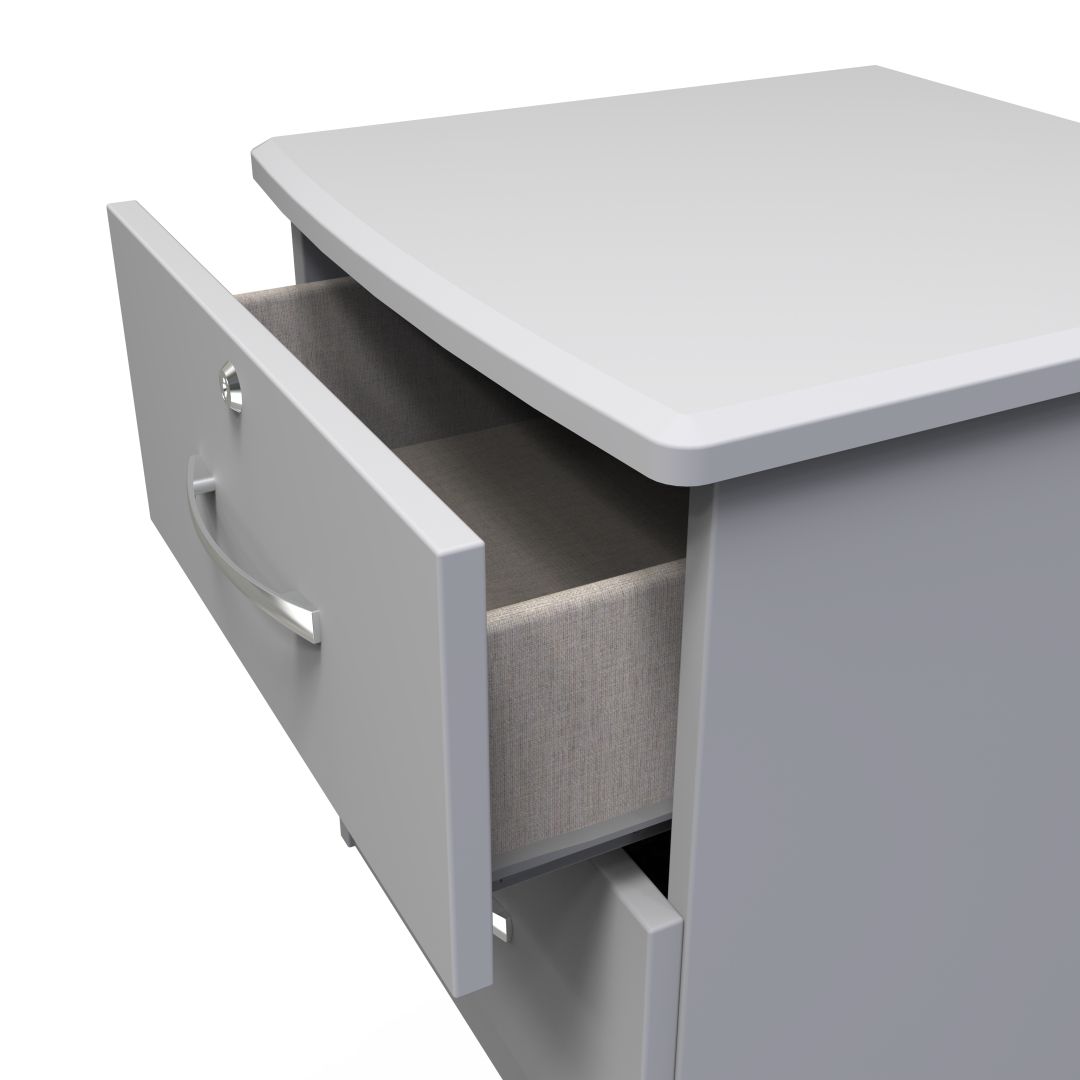 Eve 2 Drawer Bedside Cabinet with Lock