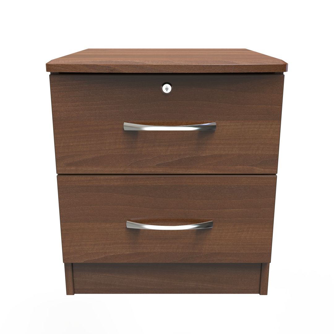 Eve 2 Drawer Bedside Cabinet with Lock