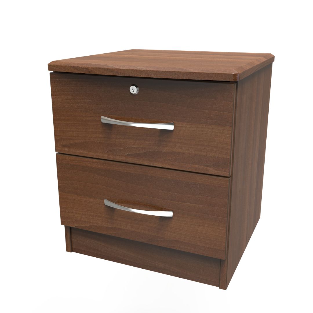 Eve 2 Drawer Bedside Cabinet with Lock