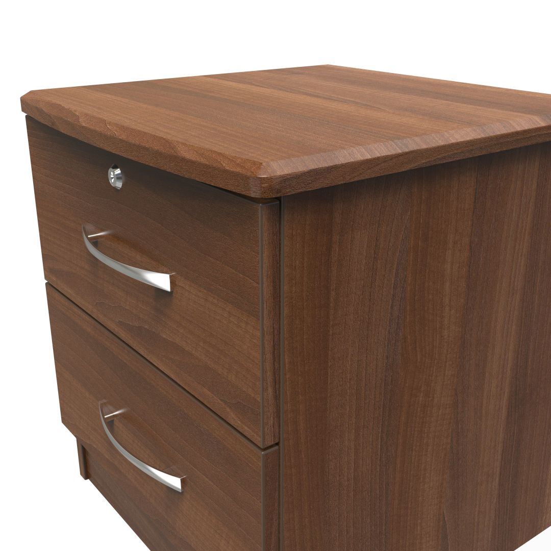 Eve 2 Drawer Bedside Cabinet with Lock